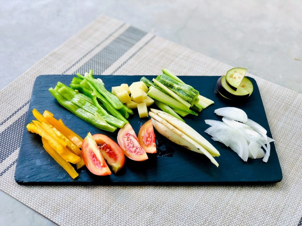 verdure arrosto tagliate