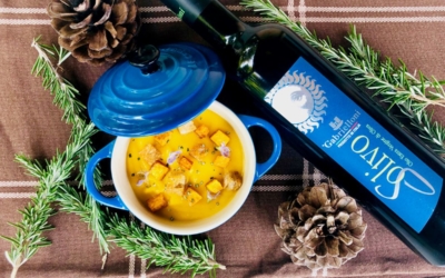 Crema di zucca, zucca arrostita e olio Blend “Solivo” Gabrielloni